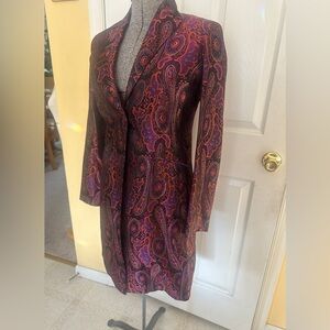 Vintage 90s women’s Paisley Patterned Coat M